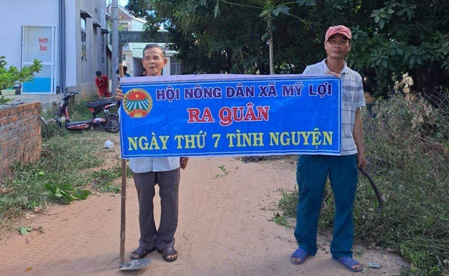 Hội Nông dân xã Mỹ Lợi ra quân ngày thứ bảy tình nguyện